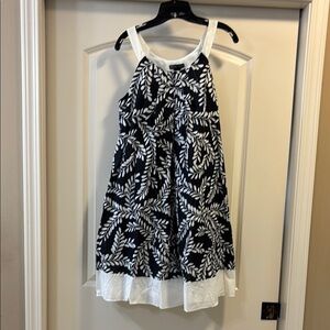 New York & Company Black and White Halter Sundress